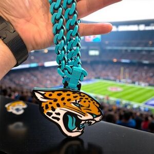 Jacksonville Jaguars fan necklace chain team Florida